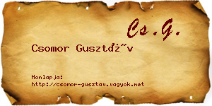 Csomor Gusztáv névjegykártya