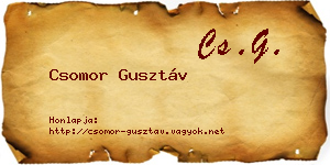 Csomor Gusztáv névjegykártya