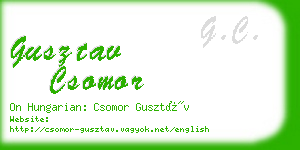 gusztav csomor business card